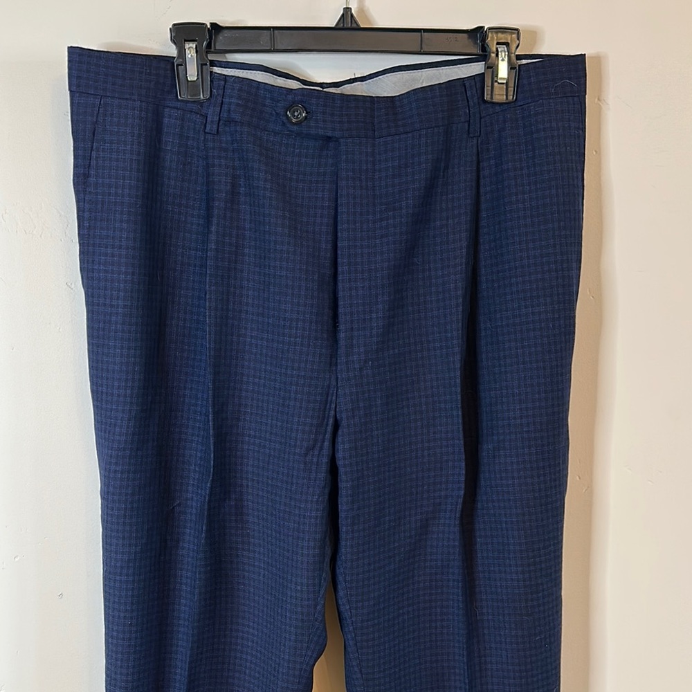 Men's Blue Checkered Dress Pants size 38